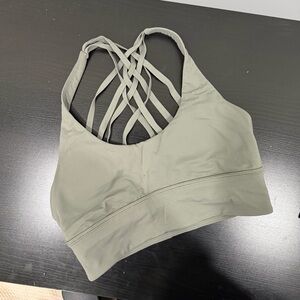 lululemon - size 8 - long line sports bra - sage green